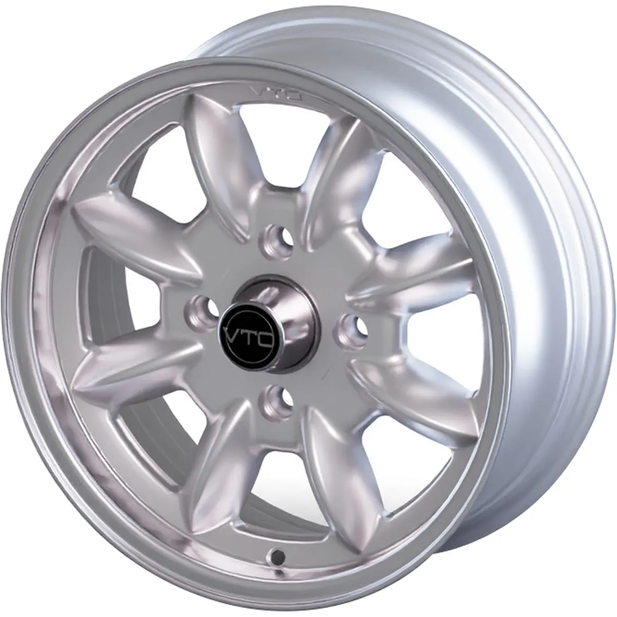 15x6 VTO Classic 8 | Silver 4x4.5 +24MM