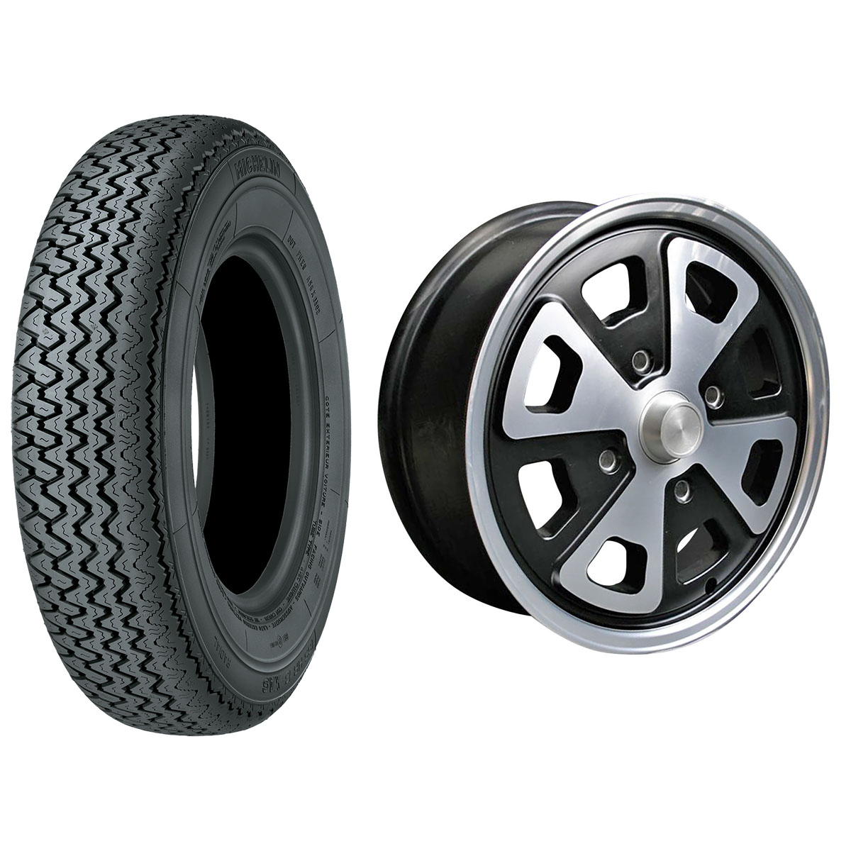 165R15 Michelin XAS 15x5.5 914 Black Single Package
