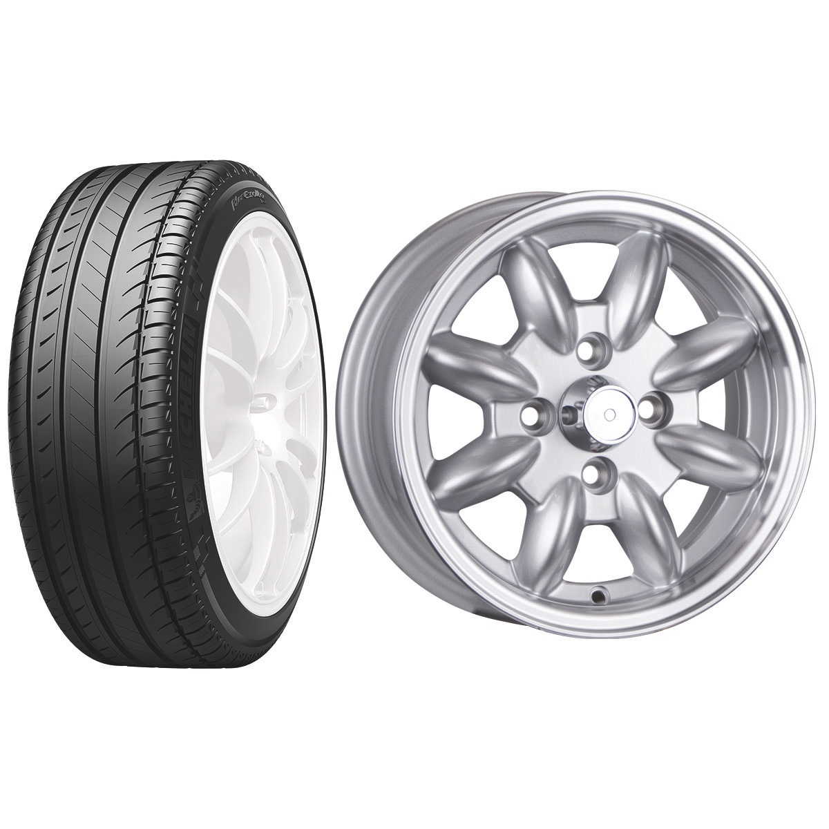 195/50R15 Michelin Exalto 15x7 Minilite Style Single Package