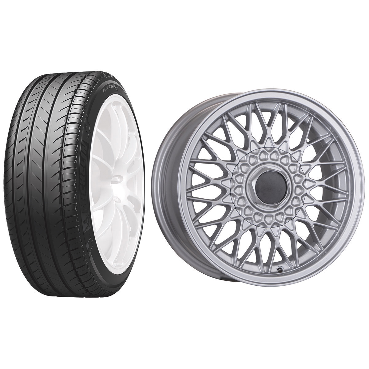 195/50R15 Michelin Exalto 15x7 X Spoke Single Package