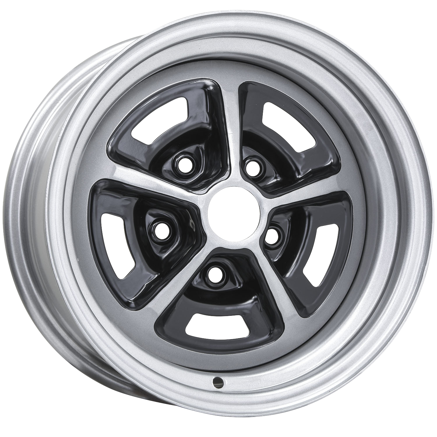 15x7 SS 396 Silver/Black 5x4.75" bolt 4 3/8" backspace Wheel