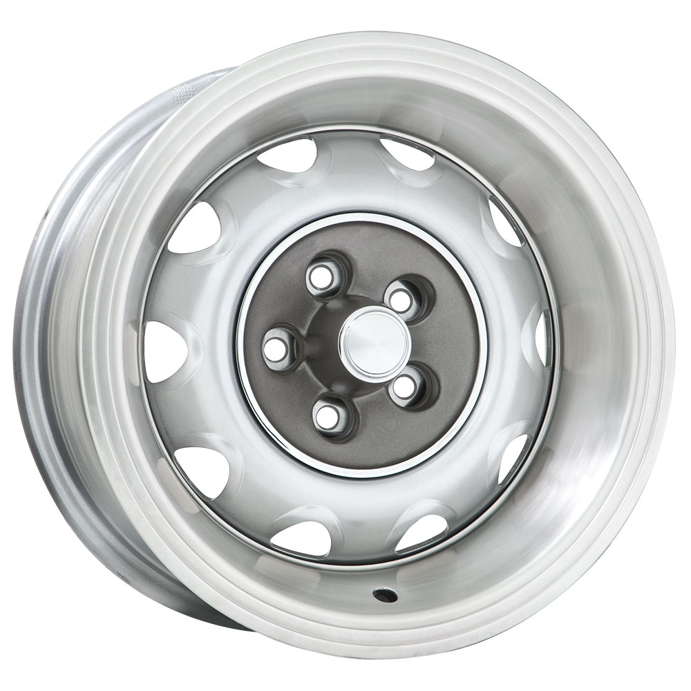 14x7 Chrysler Rallye Silver 5X4" bolt 4 1/4" backspace