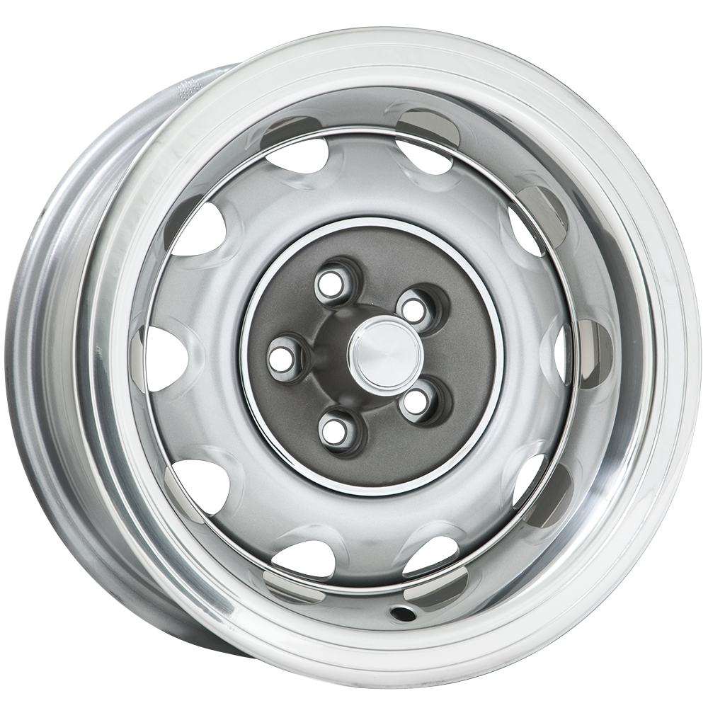 15x8 Chrysler Rallye Silver Small Powder coat Wheel