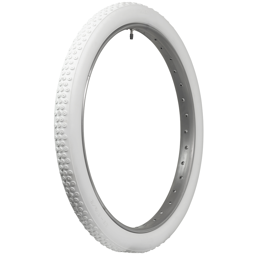 Coker Classic Cycle Clincher All White Button Tread 28x2.50 Tire