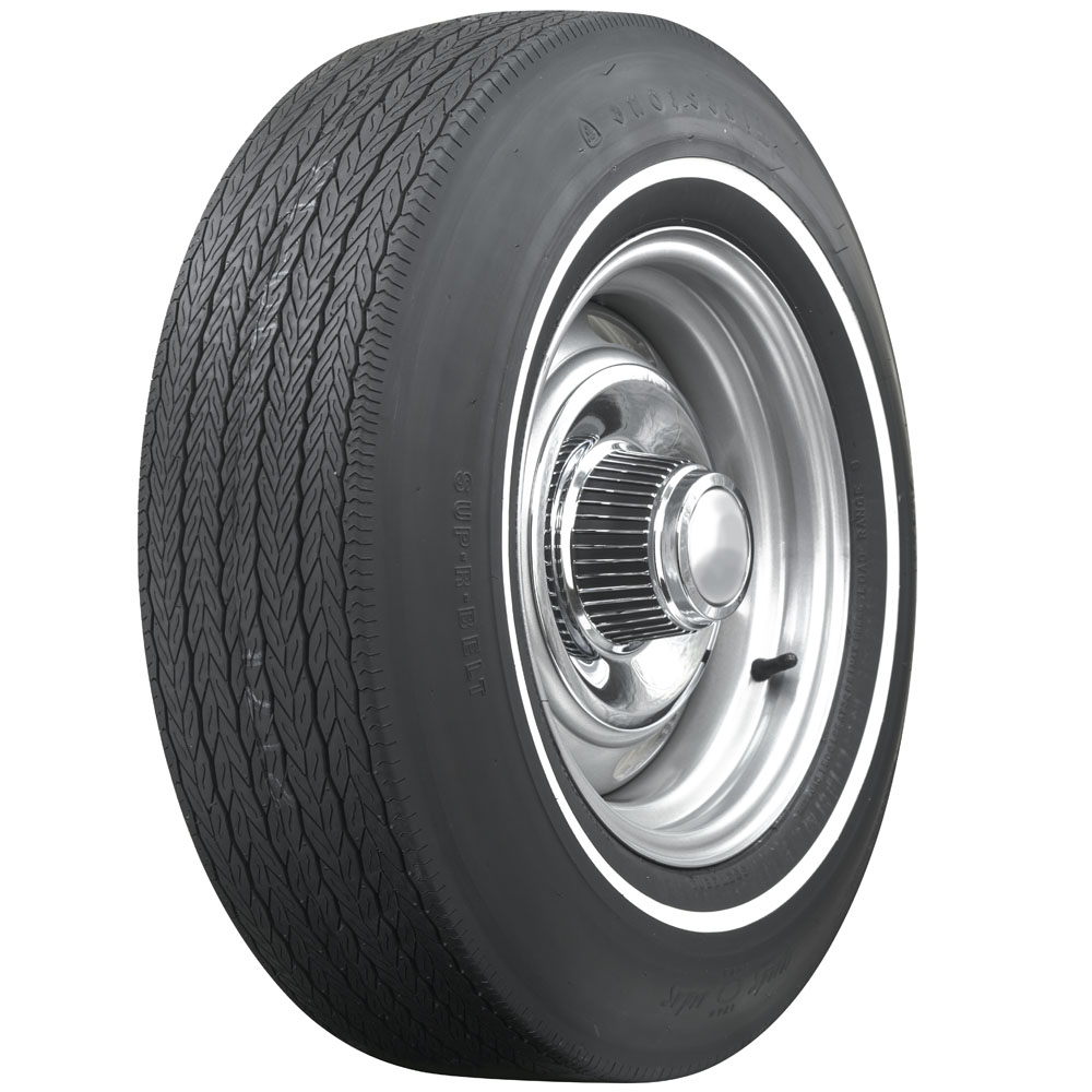 Firestone Wide Oval Pin White Stripe E70-14 Tire