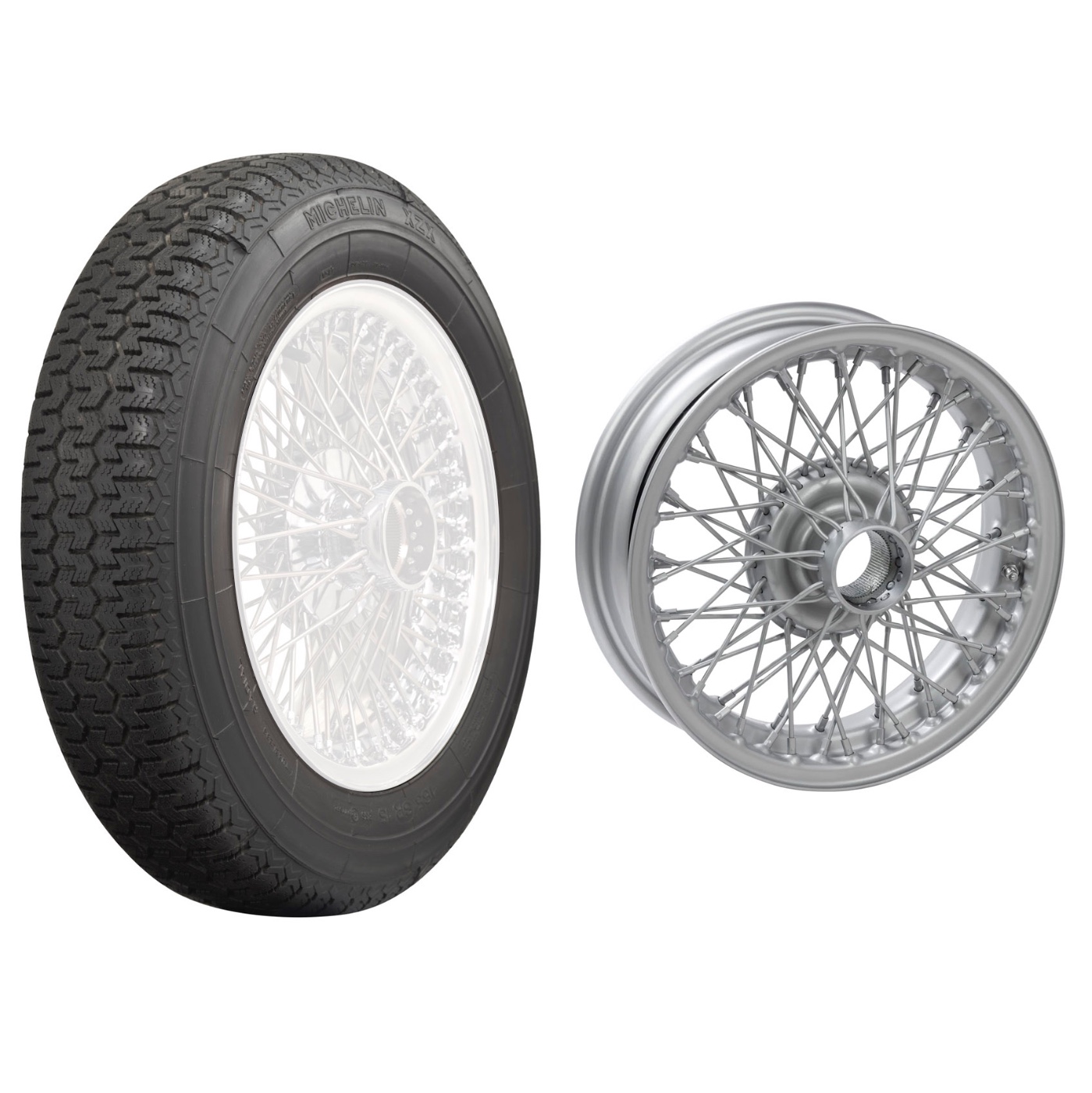 15x4.5 Wire Wheel 60 Spoke Michelin Tire/Wheel Combo