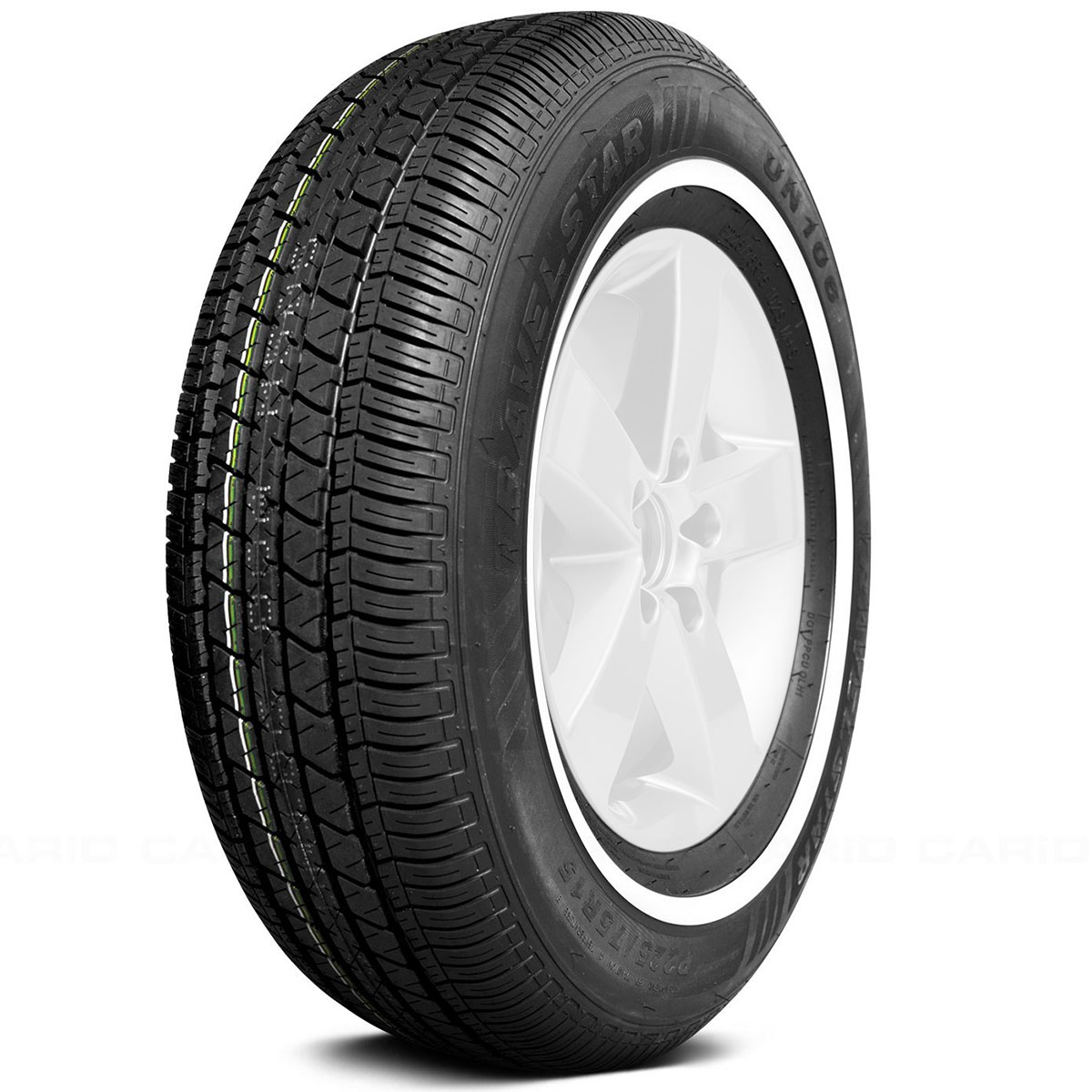 Travelstar Radial 18mm Whitewall 195/75R14 Tire