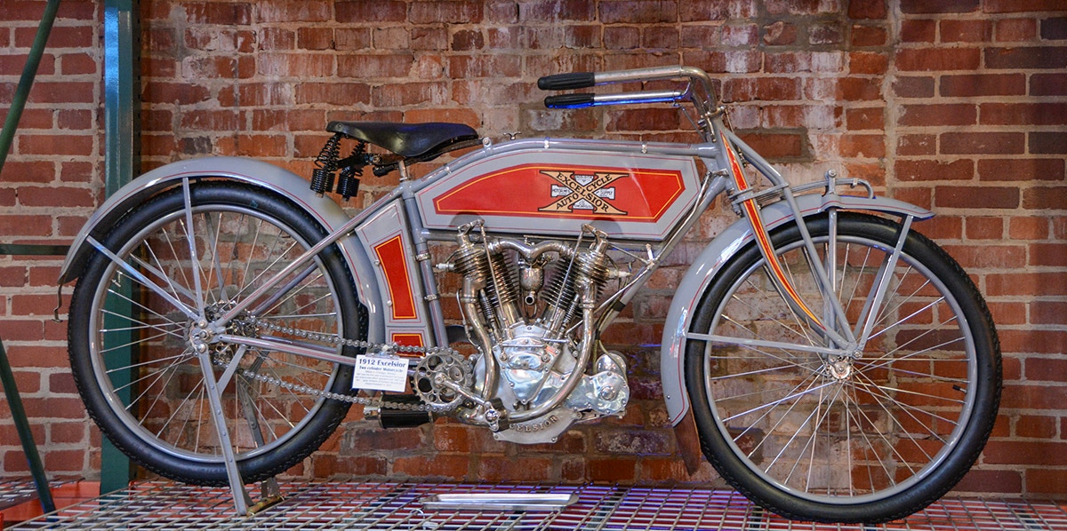 Corky Coker's Excelsior V-twin motorcycle